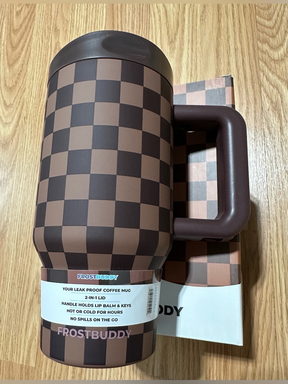 Frost Buddy Espresso Checkered Mug Buddy